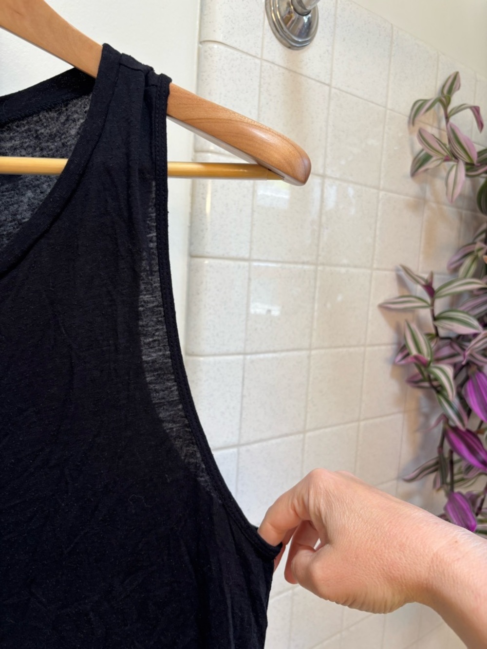 Rag & Bone Black Racerback Scoop Concert Tank Festival Timeless Soft Minimalist - Picture 6 of 10